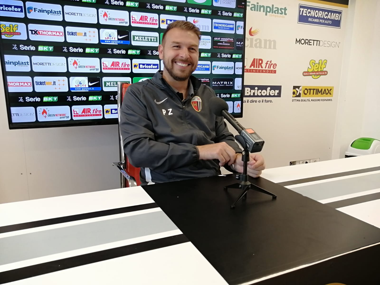 Ascoli-Cosenza, mister Zanetti: <br> «E’ un avversario tosto, <br> ma mi aspetto una grande risposta»