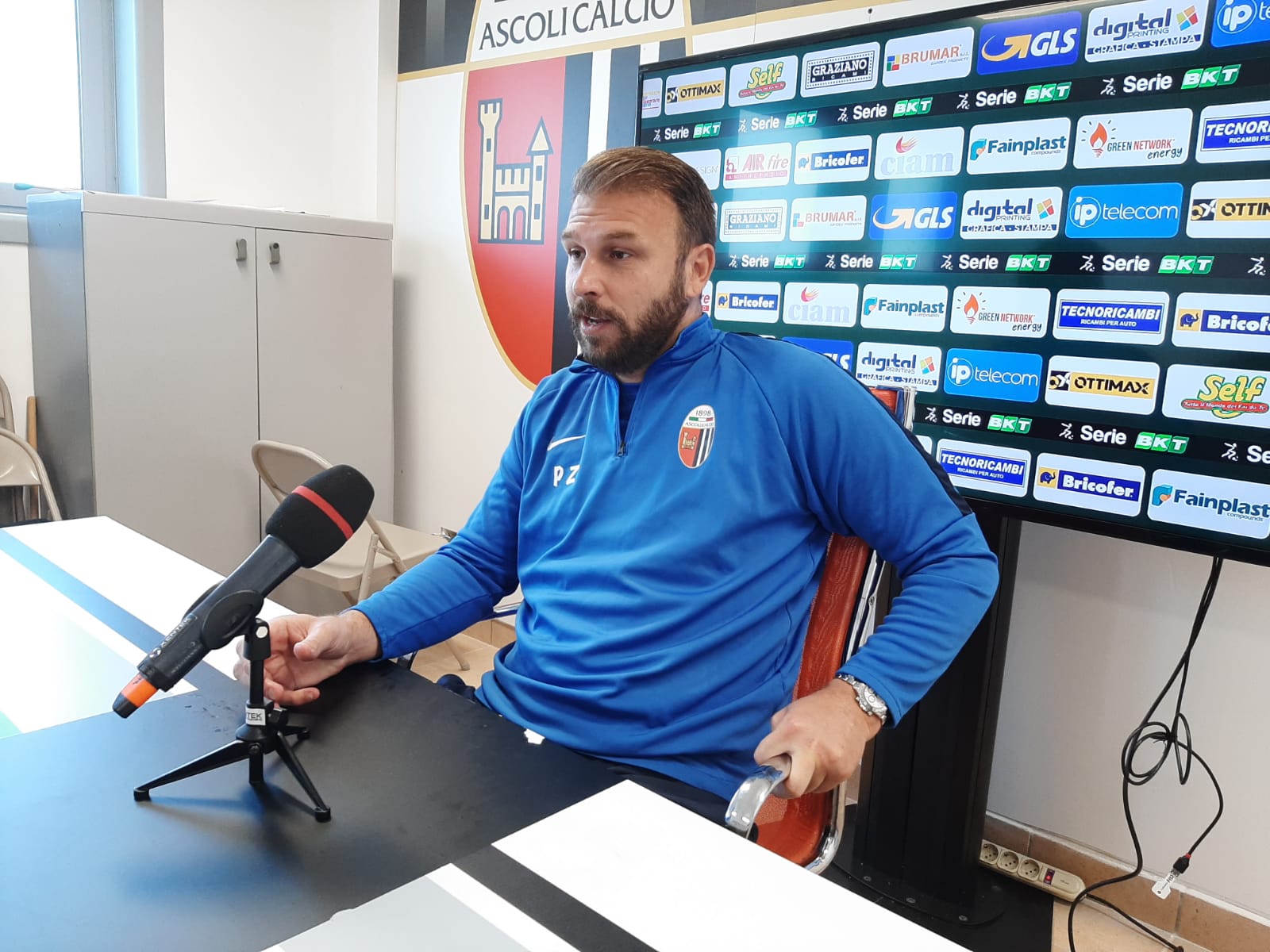 Ascoli, mister Zanetti: «Il Crotone è forte <br> ma abbiamo le nostre armi per fermarlo»