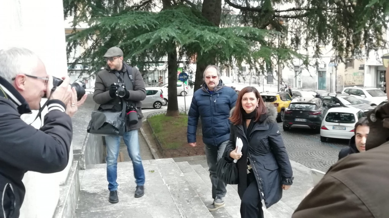 L’ex presidente Laura Boldrini <br> in Tribunale <br> per la causa contro l’editore di Rtm