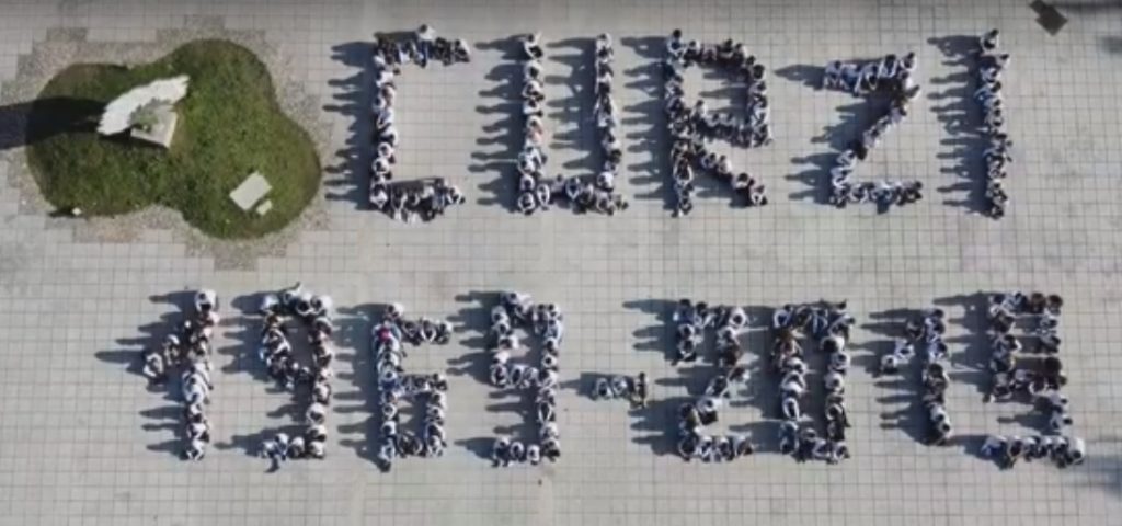 Scuola “Mario Curzi”, <br> super festa dei 50 anni <br> Il flash mob dei ragazzi <br> <span> (Video) </span>
