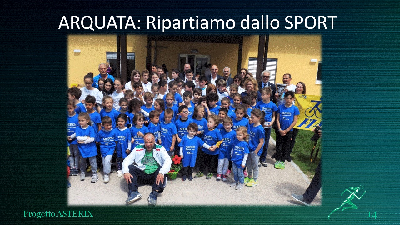 Progetto Asterix: <br> attività motoria per 9.000 alunni <br> di Infanzia e Primaria