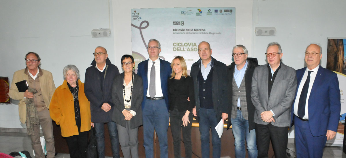Ciclovia dell’Aso: Ceriscioli, Casini <br> e Cesetti: «Progetto di mobilità sostenibile <br> che valorizza l’offerta turistica»