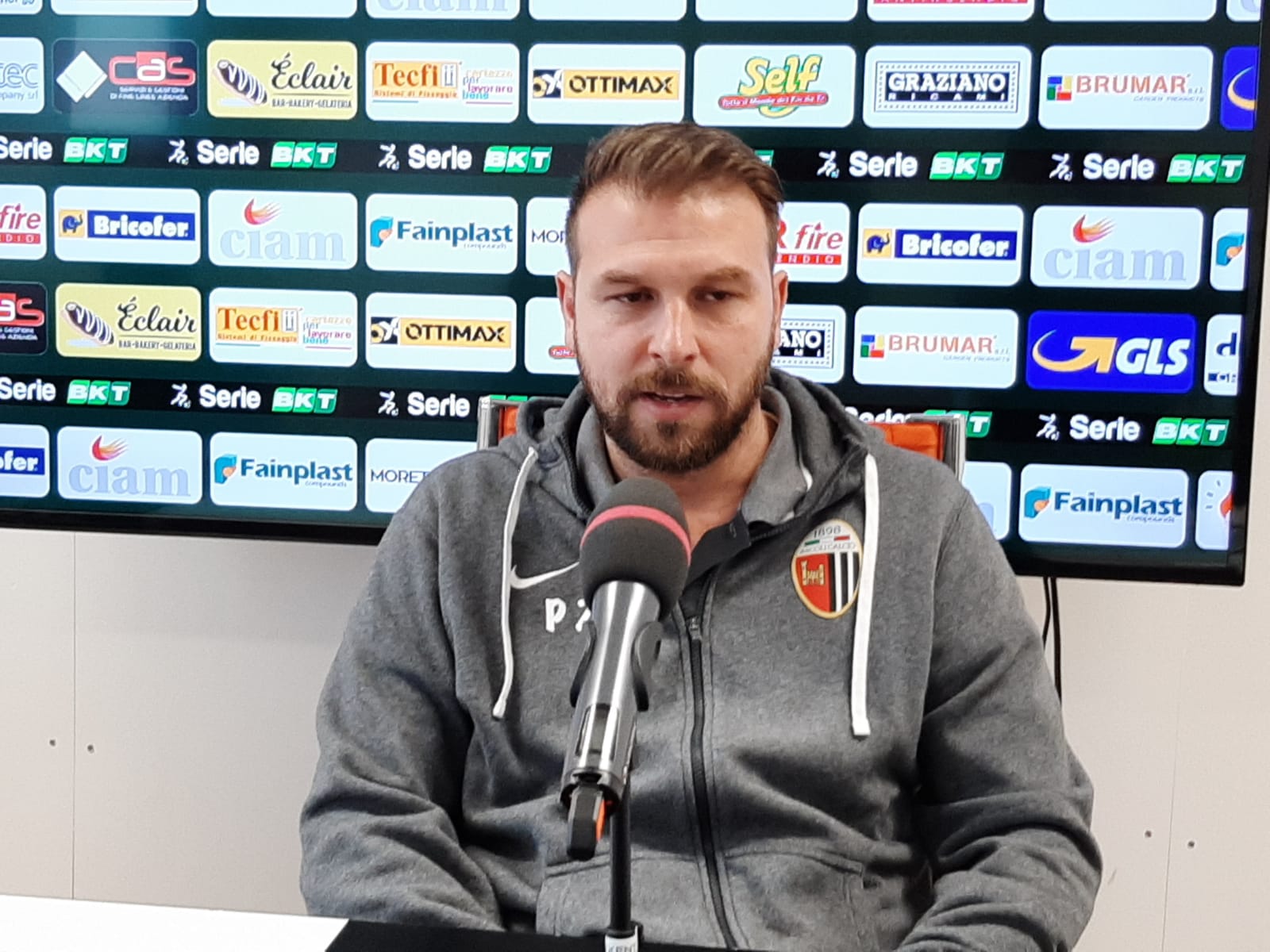 Ascoli, mister Zanetti: <br> «Siamo in piena emergenza, <br> ma non andiamo a Trapani <br> già rassegnati»