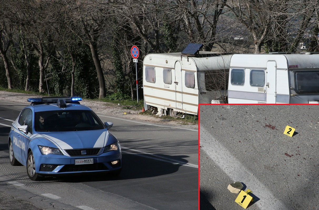 Pietre scagliate contro la roulotte, <br>colluttazione tra due uomini: <br>un ferito e un fermato dalla polizia