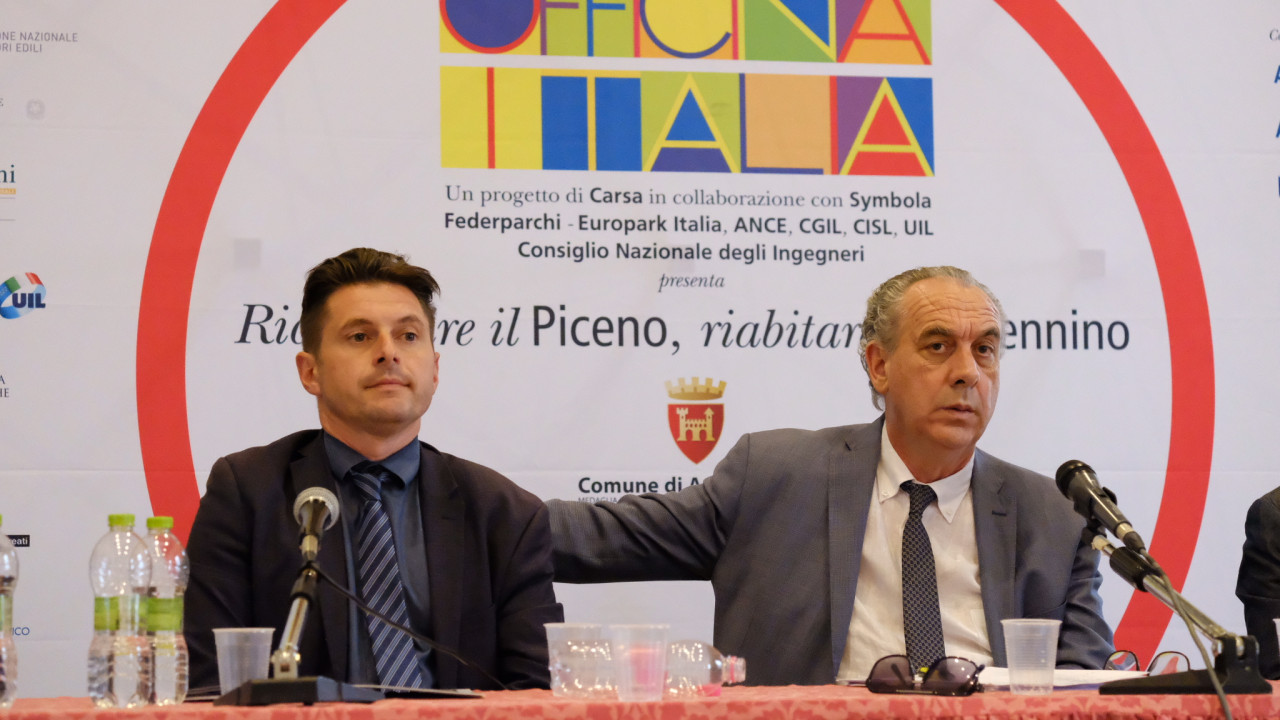 Convegno, il commissario Legnini: <br> «Basta perdere tempo» <br> Il sindaco Fioravanti: <br> «O si riparte o si muore»