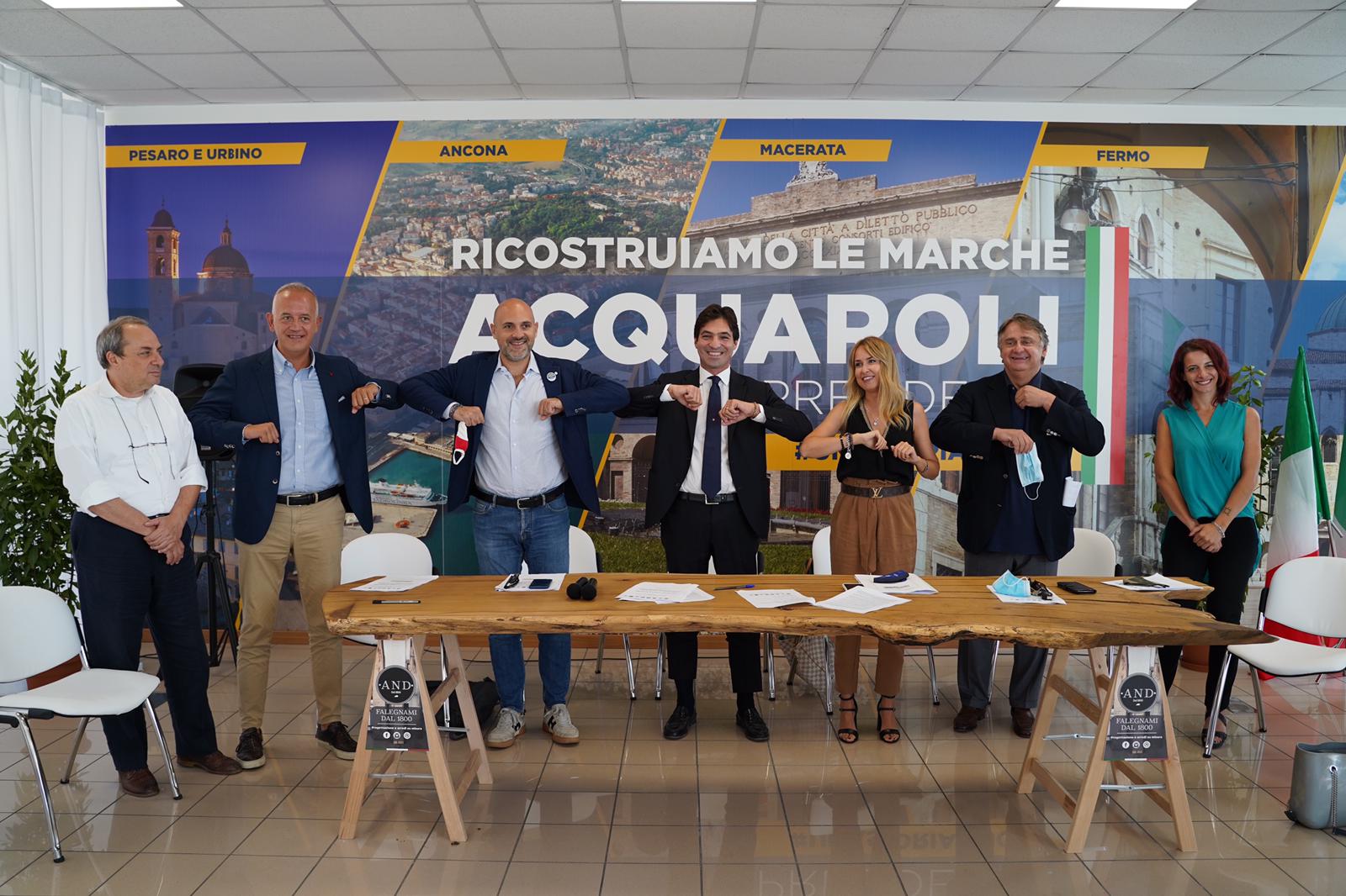 «Nuovo approccio alla Sanità, <br> ricostruzione e infrastrutture» <br> La ricetta di Acquaroli per le Marche
