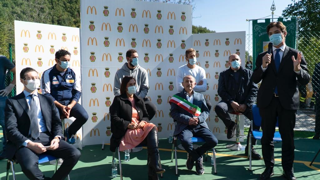 Star dello sport ad Arquata: <br> ecco le aree sportive grazie <br> ai fondi raccolti da McDonald’s