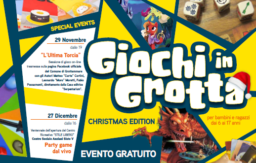 “Giochi in Grotta”: <br> parte online <br> l’edizione natalizia “Giochi in Grotta”: <br> parte online <br> l’edizione natalizia