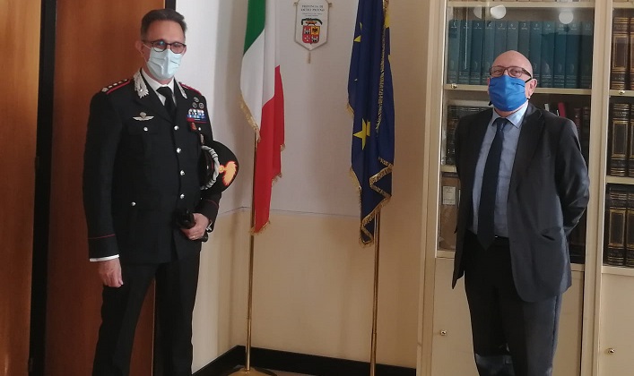 Il colonnello Tommaseo <br> incontra il presidente Fabiani