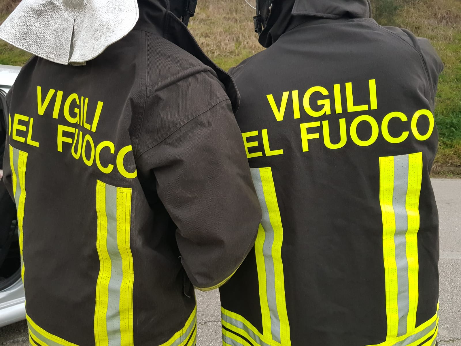 Cane precipita in un dirupo,<br> salvato dai Vigili del fuoco