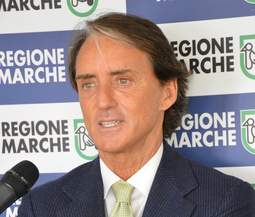 Il CT Roberto Mancini nuovo testimonial delle Marche