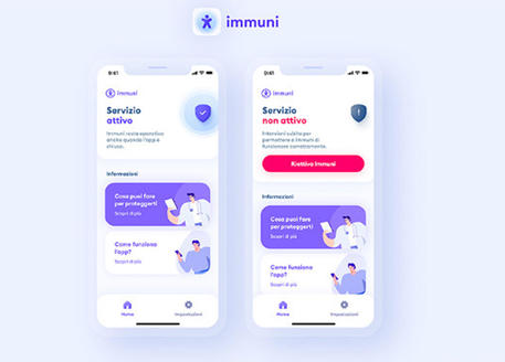Nuova versione <br> dell’app “Immuni”, <br> si segnala la positività <br> inserendo il codice univoco nazionale