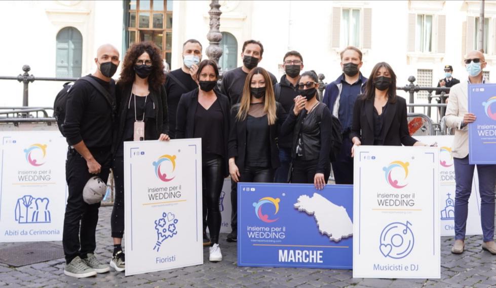 Settore matrimoni ed eventi, <br> manifestazione a Roma: <br> «Chiediamo <br> una ripartenza immediata»