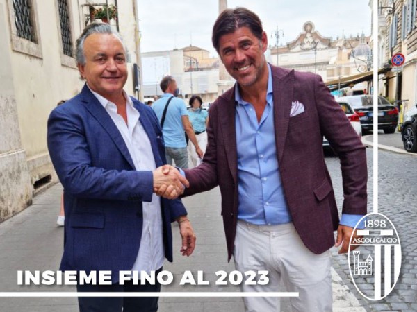 Ascoli, c’è l’ufficialità <br> del rinnovo di Sottil <br> In Coppa Italia subito <br> sfida alla Fiorentina