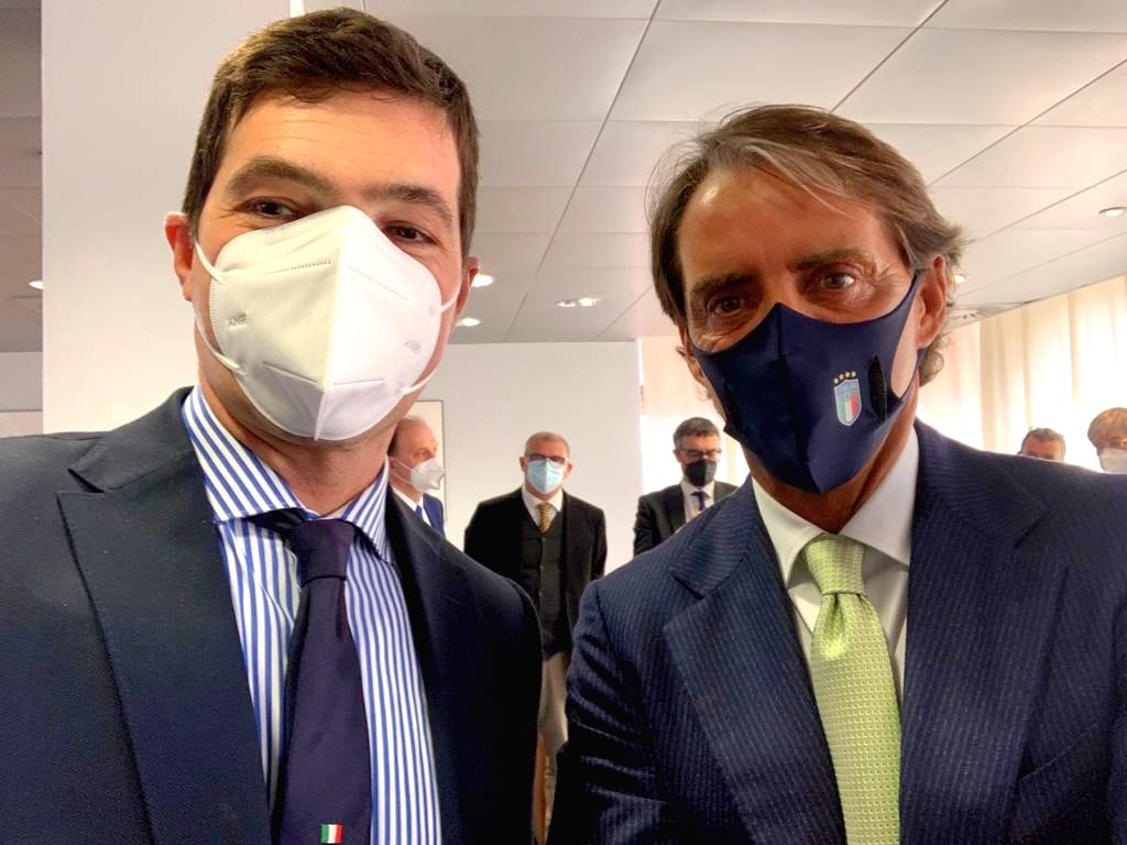 Mancini in finale, <br> il governatore Acquaroli: <br> «Fa crescere l’immagine delle Marche»