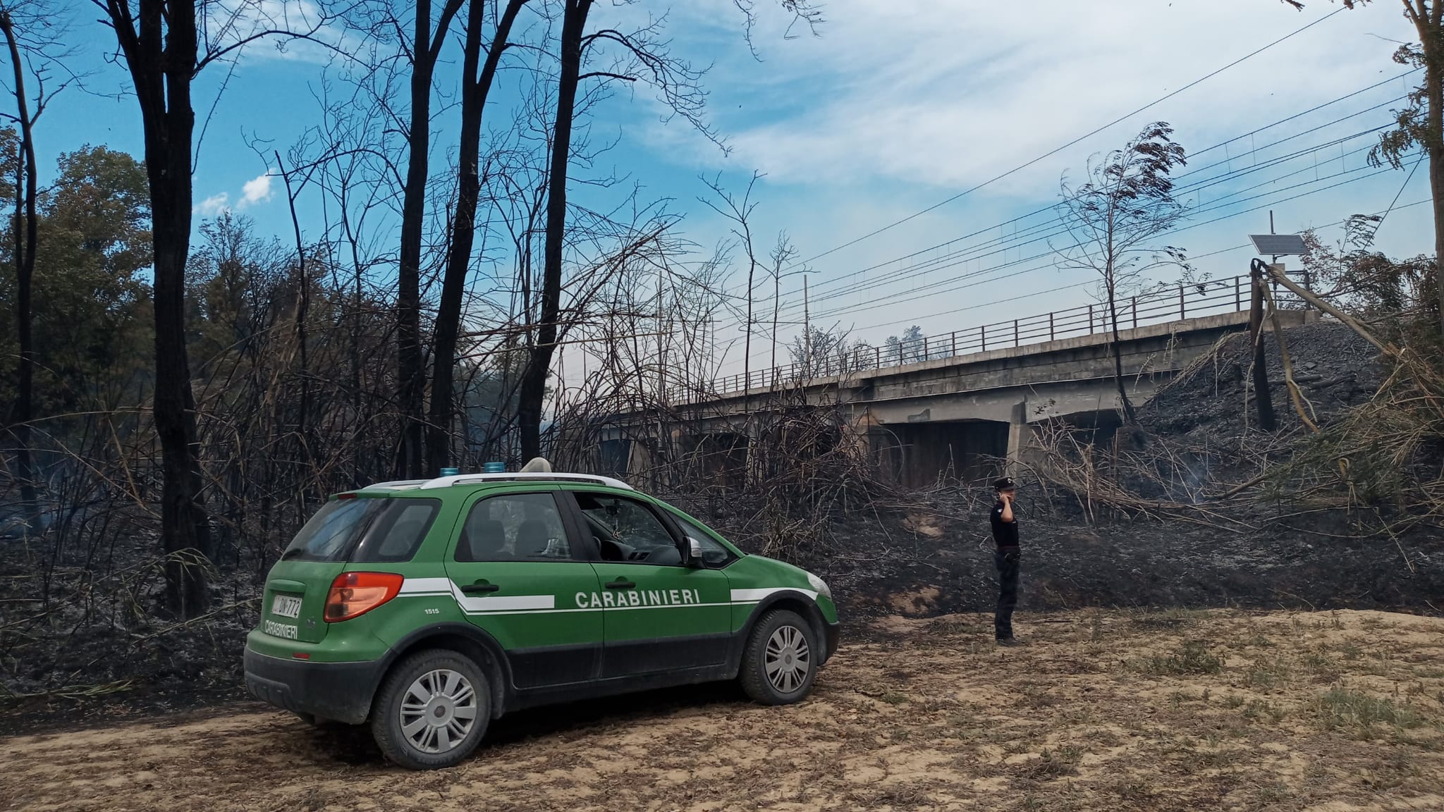 Maxi rogo, le indagini dei Forestali: <br> al vaglio telecamere e testimonianze <br> Fuoco partito per mano di qualcuno