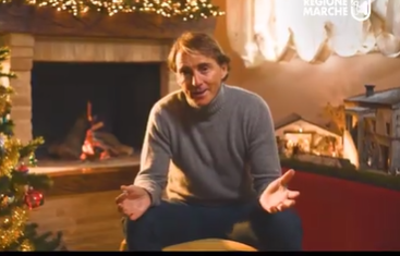 Mancini e Tamberi, <br> video-auguri di Natale <br> a tutti i marchigiani
