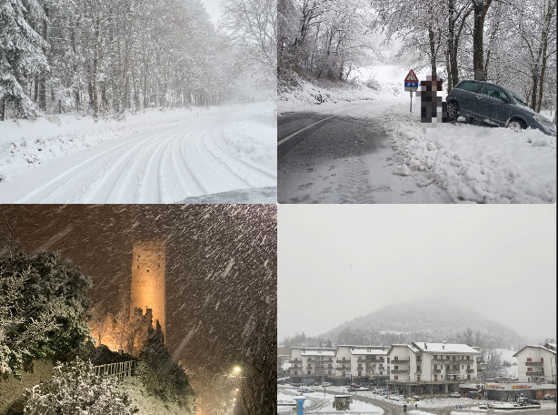 La neve imbianca l’entroterra: <br> grande freddo e disagi <br> tra panorami mozzafiato <span> (Foto e video)