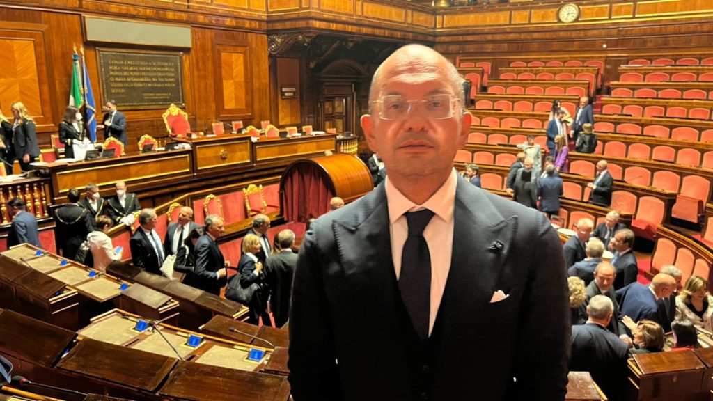 Guido Castelli e il debutto in Senato: «Grande emozione e senso di responsabilità quando sono entrato nel tempio della democrazia»
