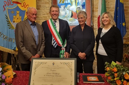 A Erwin Wortelkamp la cittadinanza onoraria di Acquaviva Picena