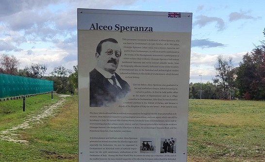 Un totem in memoria dell’onorevole Alceo Speranza