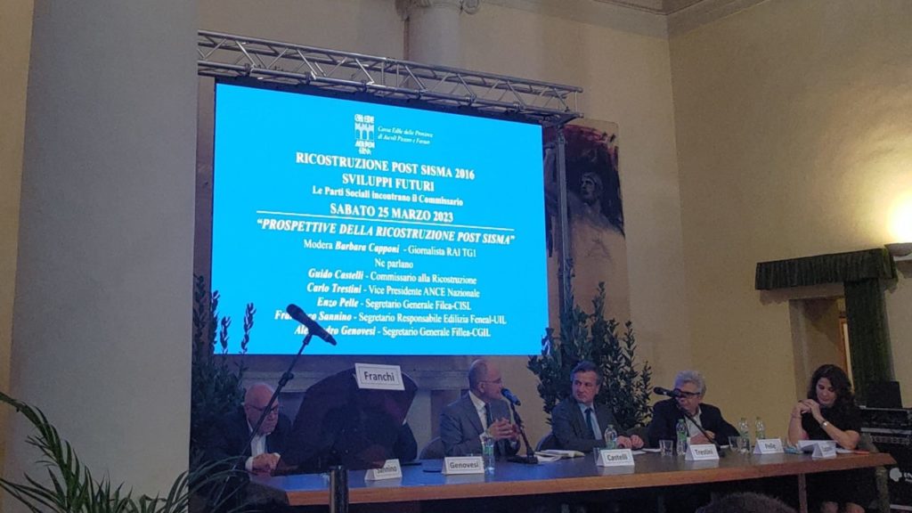 La Cassa Edile di Ascoli e Fermo a confronto con Castelli e le parti sociali: «Ricostruzione come modello di sviluppo per il futuro» <span> (Video)