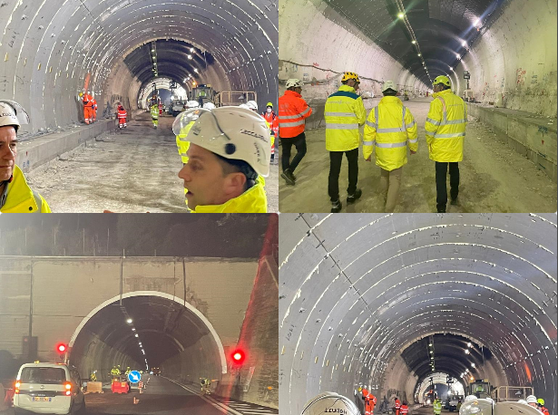 Sopralluogo in A14: «Per Aspi entro maggio fine dei cantieri nelle gallerie Pedaso e Monte Renzo, noi saremo qui anche per i prossimi lavori» <span> (Le foto)