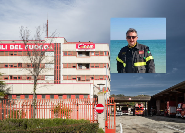 Vigile del fuoco muore in montagna: la salma accolta dai colleghi del Comando di Ascoli dove è arrivata con l’elicottero