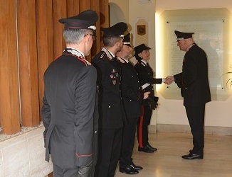 Visita ad Ascoli del comandante interregionale dei Carabinieri, Enzo Bernardini