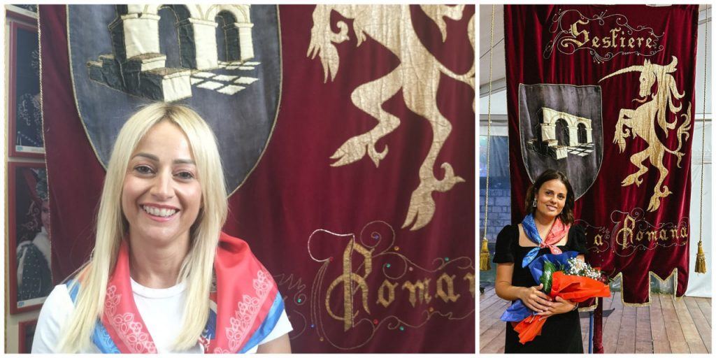 Quintana: a Porta Romana Stefania Regoli scende da cavallo e diventa di nuovo dama <span> (Video)