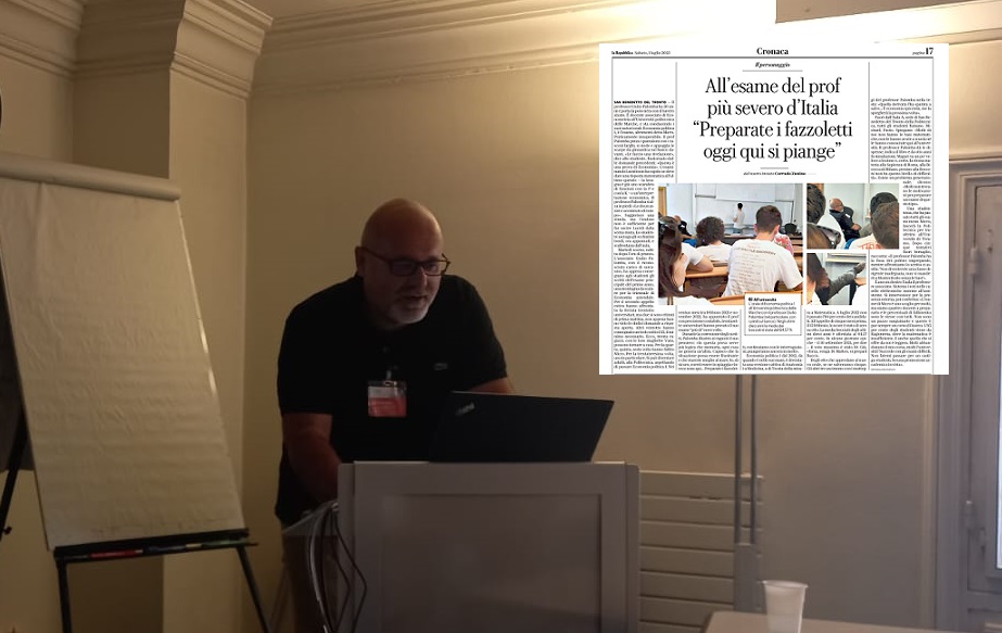 «Io il prof più severo d’Italia? No, sono pagato per fare il mio lavoro e lo faccio con correttezza»