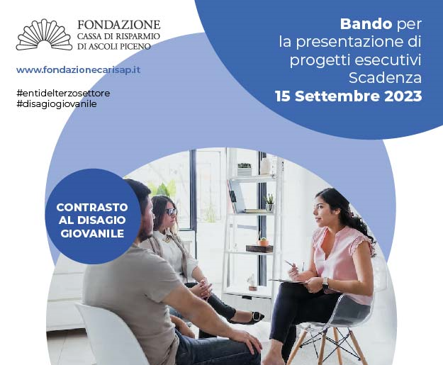 Disagio giovanile, la Fondazione Carisap interviene a sostegno delle famiglie: un nuovo bando da 300.000 euro