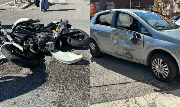 Scontro tra auto e moto a Porta Maggiore: un ferito al Pronto Soccorso