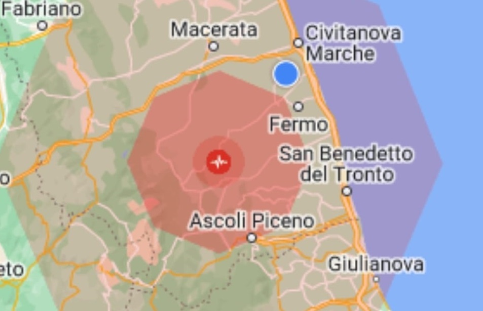 Violenta scossa di terremoto nella zona montana tra Piceno e Fermano