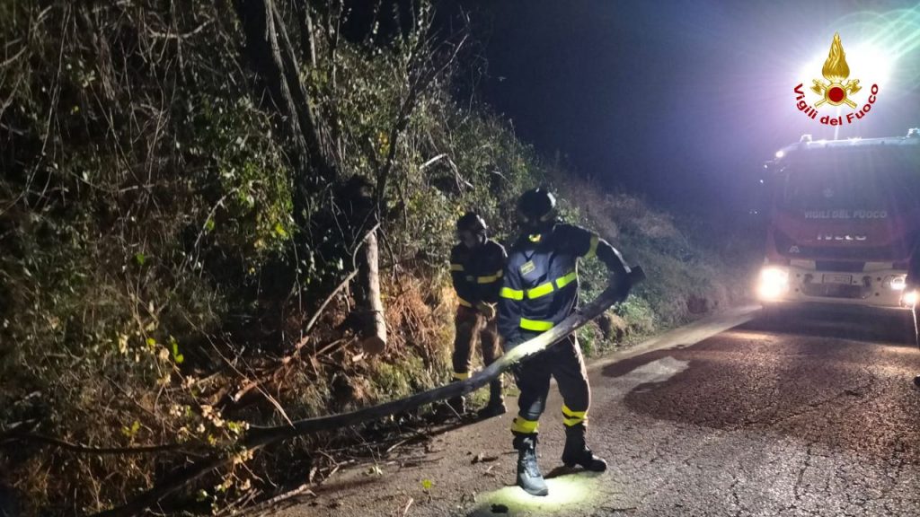 Vento nel Piceno, oltre trenta interventi dei Vigili del fuoco <span> (Video e foto)