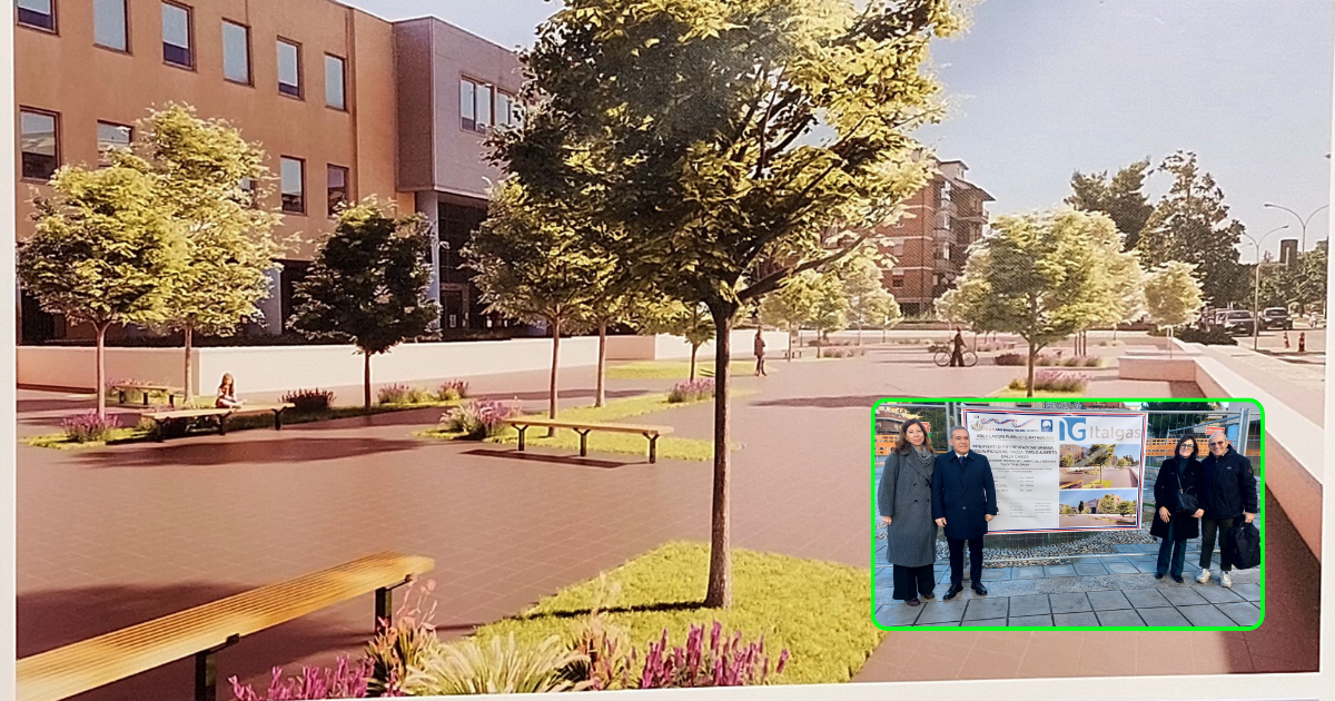 Alberi, aiuole e panchine in Piazza Carlo Alberto Dalla Chiesa: «A breve altri interventi simili in città» <span> (Foto)