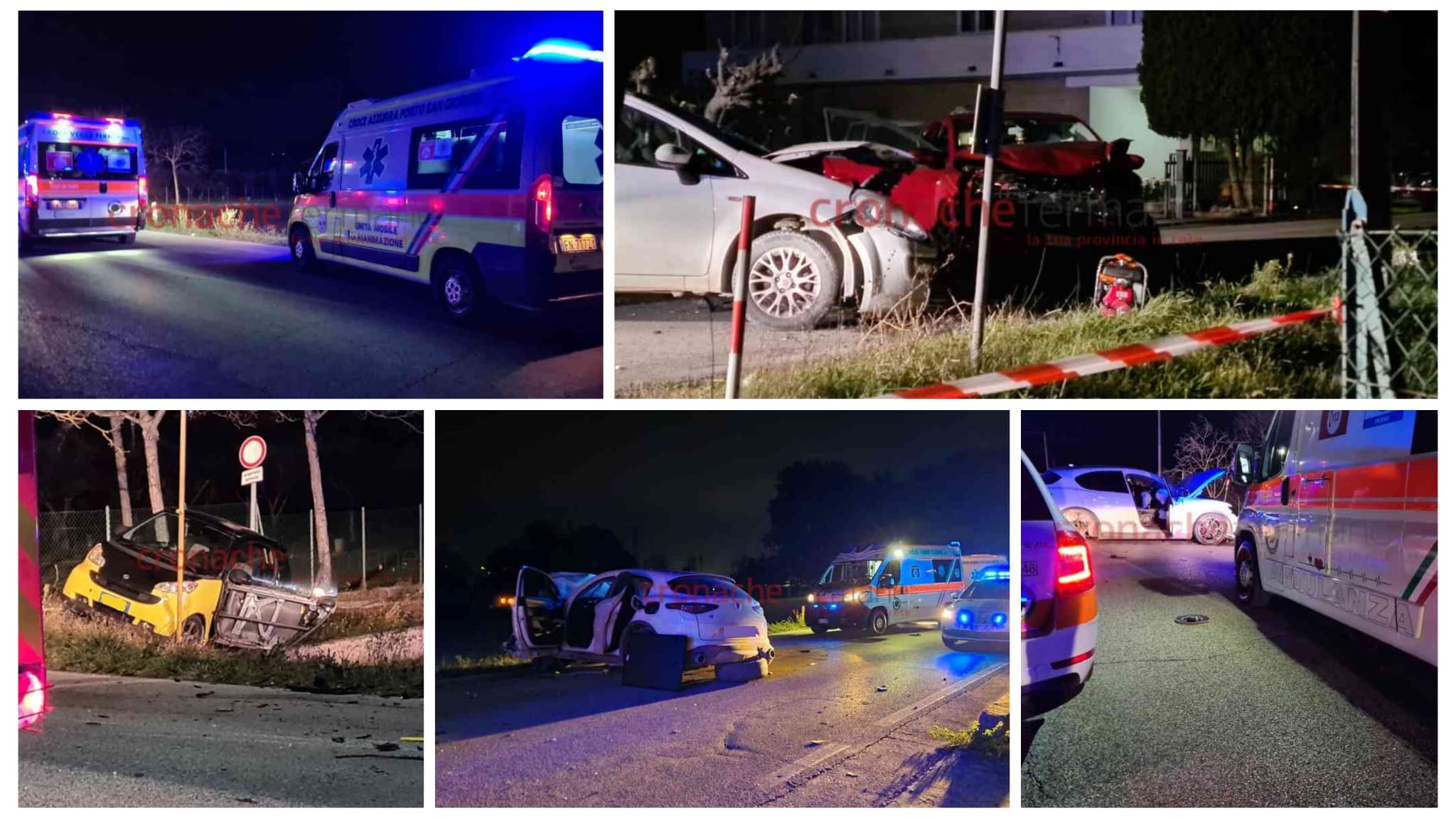 Muore una donna nel tragico schianto che ha coinvolto quattro automobili (Le foto)