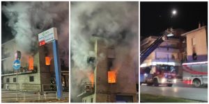 Un pauroso incendio distrugge un appartamento a Comunanza <span> (Video e foto)