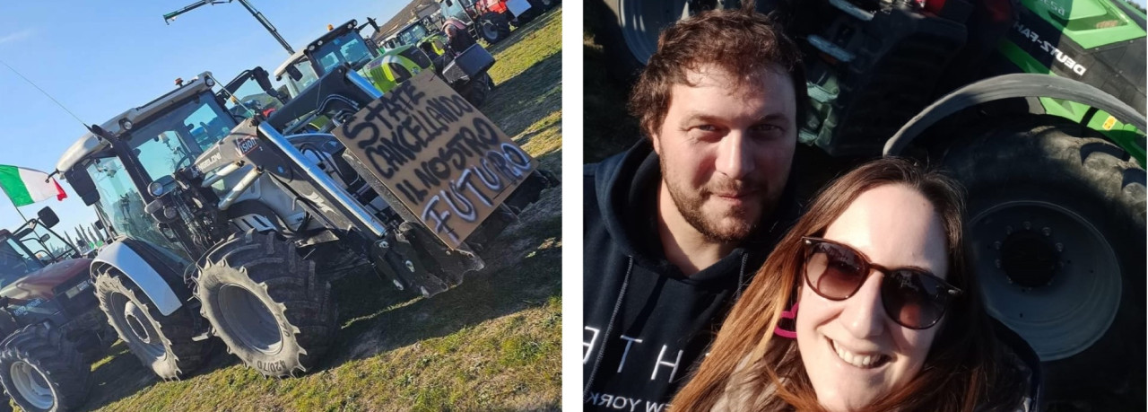 La protesta dei trattori arriva nel Piceno: «Il grido di dolore di noi agricoltori» <span> (Video e foto) </span>