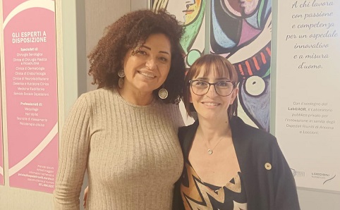 Il gesto di Sandra e Alessandra nella “Pink Room” del Torrette
