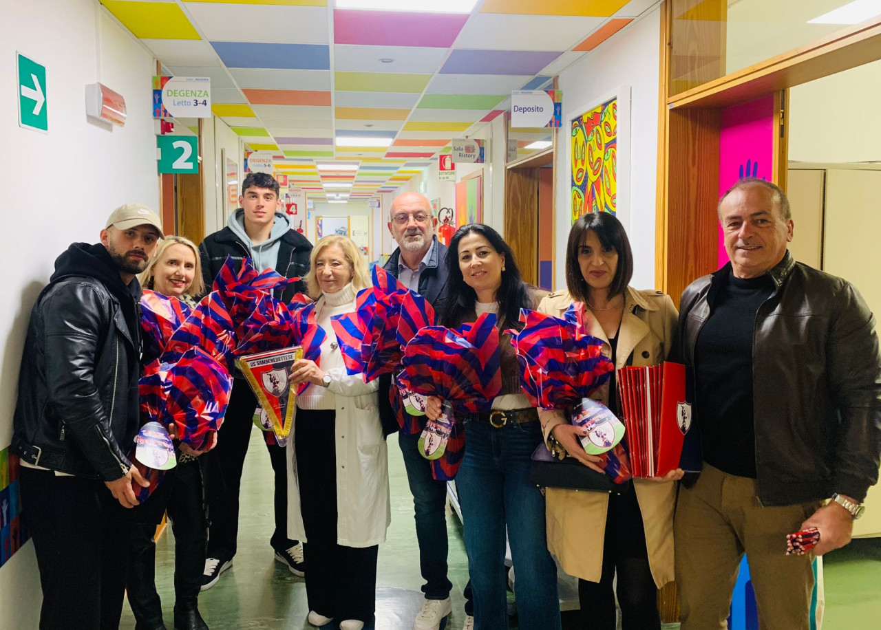 Samb: 200 tifosi al seguito per riprendere la rincorsa, intanto donate Uova di Pasqua ai bimbi di Pediatria