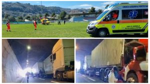 A14, maxi tamponamento tra tir in galleria: traffico bloccato tra Pedaso e Grottammare <span> (Foto)