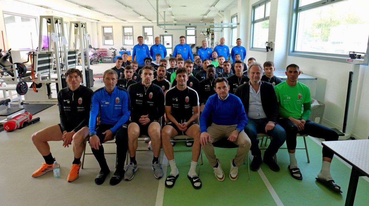 Ascoli, Fioravanti e Stallone in visita alla squadra in vista del Cosenza: «Bisogna dare il massimo per mantenere la categoria»
