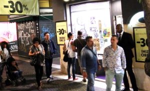 Un evento commerciale in centro 