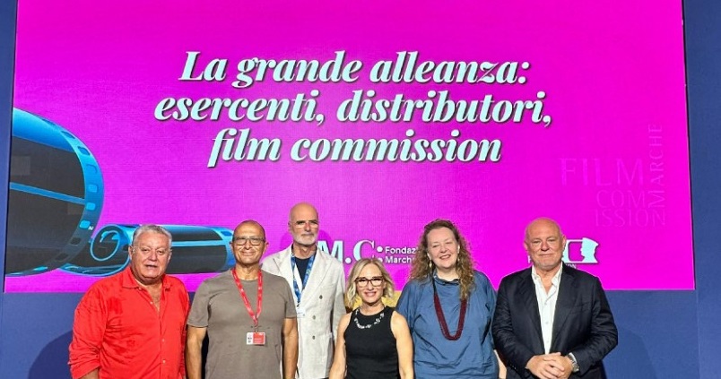 Fondazione Marche Cultura a Venezia, incontro tra i professionisti del cinema: si pensa a un confronto annuale ad Ancona