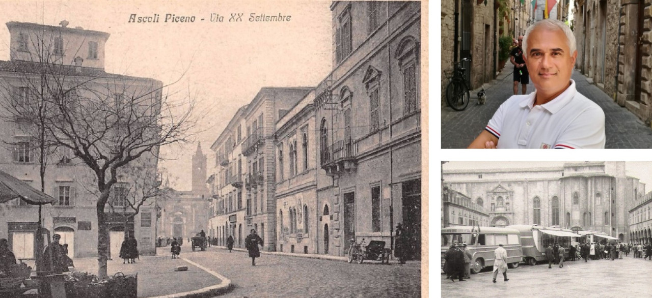 Giuseppe, il tifoso del Bari che colleziona cartoline di Ascoli antica: «Io e mia moglie innamorati della città»