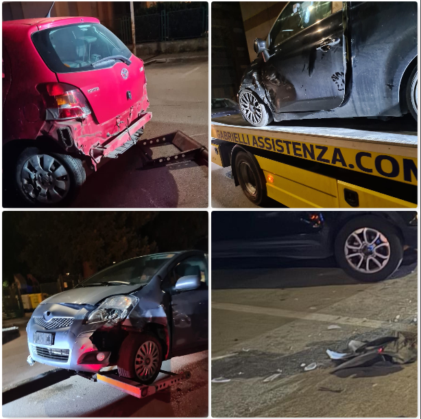 Incidente in Via Orlando, 5 auto coinvolte: tre erano parcheggiate <span> (Foto)