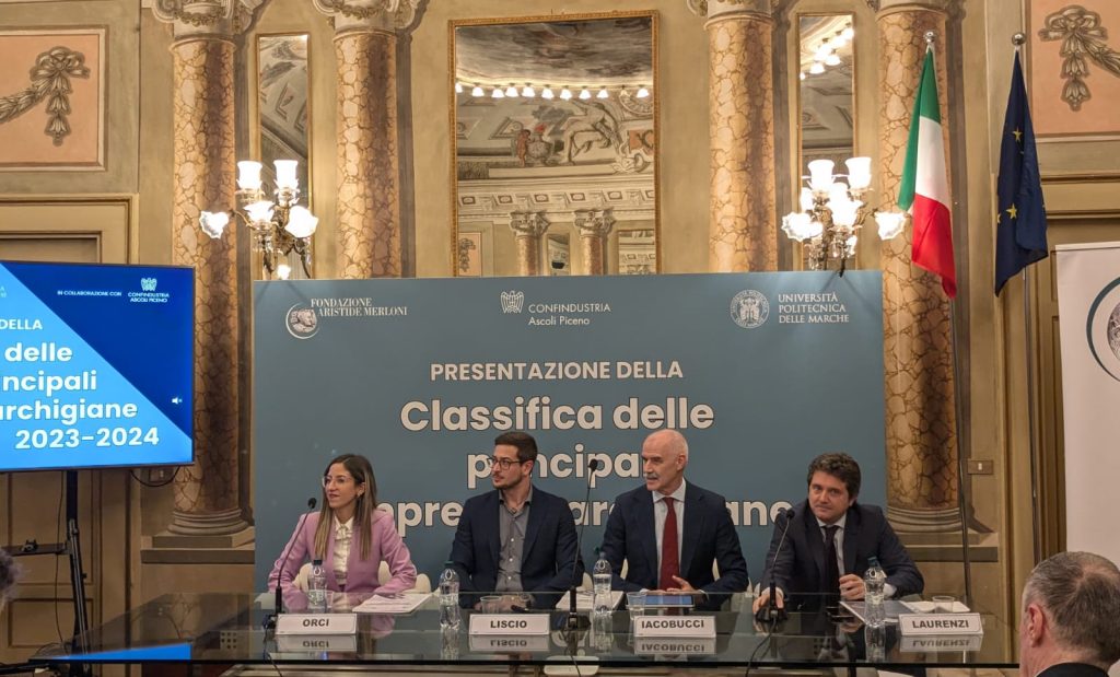 La Fondazione Merloni ad Ascoli per la classifica delle imprese marchigiane: bene il Piceno, da Confindustria si guarda al futuro