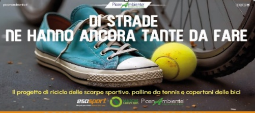 Riciclo di scarpe sportive e palline: l’idea innovativa di Picenambiente e Comune di Offida