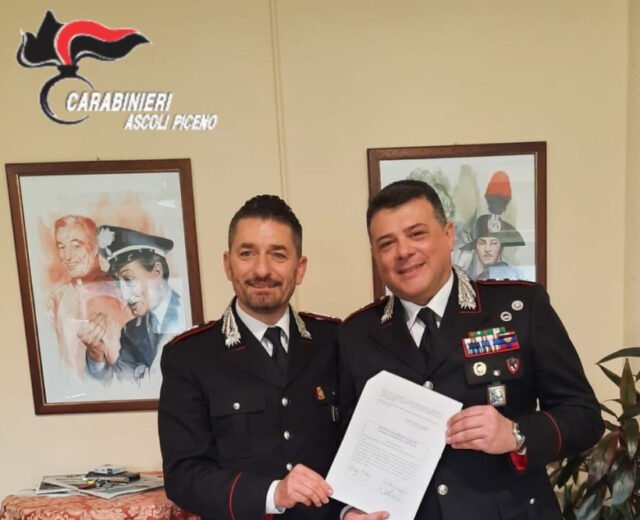 Carabinieri, il Capitano D’Antonio lascia San Benedetto per il comando di Popoli Terme